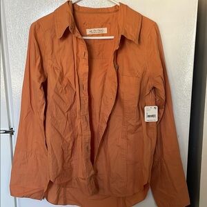 We The Free‎ NWT Small Orange Button-Up Shirt
